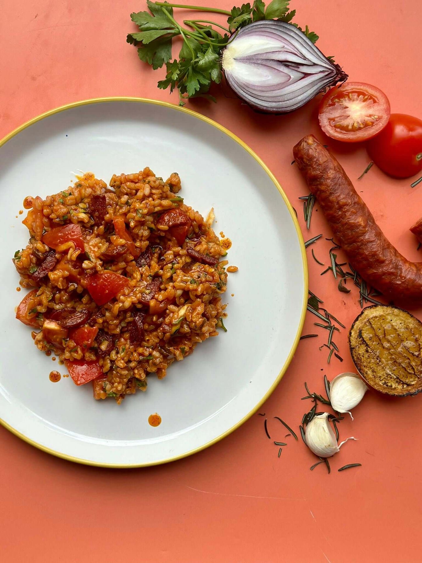 Delicious Pork & Prawn & Chorizo Paella Enjoy a rich, flavorful Pork, Prawn & Chorizo Paella. A delicious Spanish classic with a savory twist.