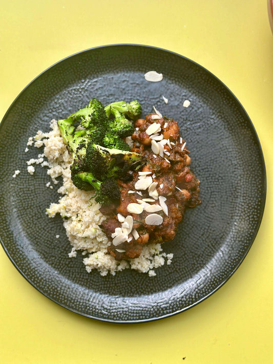 Moroccan Style Aubergine Tagine | Balanced & Vegetarian Meal Savour the flavours of Morocco with our Aubergine Tagine, slow-cooked with aromatic spices for a rich, hearty dish. Try it now at Two Chefs!